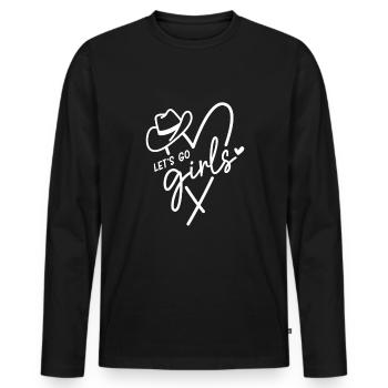 Drôle de mariage assorti à la mariée et au marié Marié - T-shirt manches longues Premium bio Homme - noir - Devant - Nico (187cm)