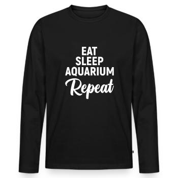 Aquarium Fish Tank Aquarist Fish Lovers - Men's Premium Organic Long Sleeve Shirt - black - Front - Nico (187cm)
