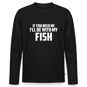 Aquarium Fish Tank Aquarist Fish Lovers - Men's Premium Organic Long Sleeve Shirt - black - Front - Nico (187cm)