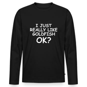 Aquarium Fish Tank Aquarist Fish Lovers - Men's Premium Organic Long Sleeve Shirt - black - Front - Nico (187cm)
