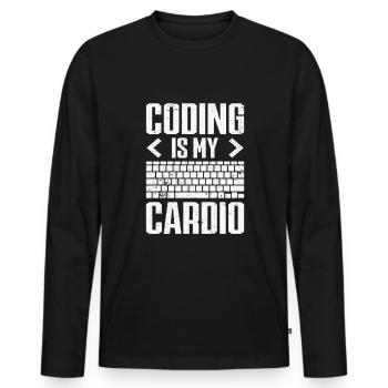 Informatik Admin Programmierer IT-Programmierer - Männer Premium Bio Langarmshirt - Schwarz - Vorne - Nico (187cm)