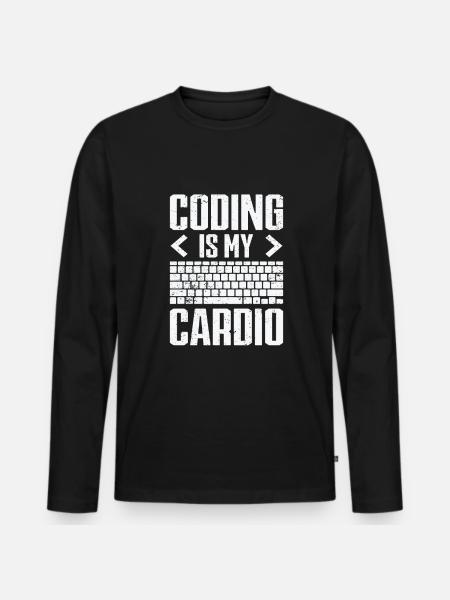 Informatik Admin Programmierer IT-Programmierer - Männer Premium Bio Langarmshirt - Schwarz
