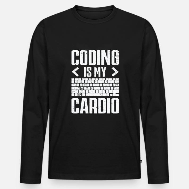 Informatik Admin Programmierer IT-Programmierer - Männer Premium Bio Langarmshirt - Schwarz