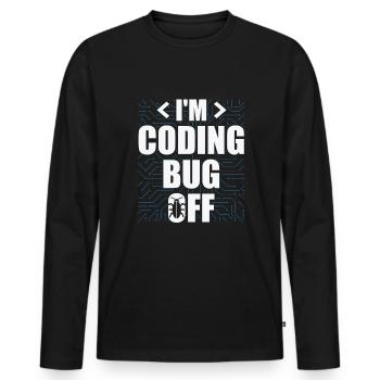 Informatik Admin Programmierer IT-Programmierer - Männer Premium Bio Langarmshirt - Schwarz - Vorne - Nico (187cm)