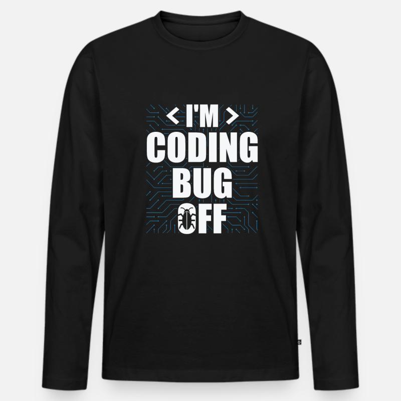 Informatik Admin Programmierer IT-Programmierer - Männer Premium Bio Langarmshirt - Schwarz