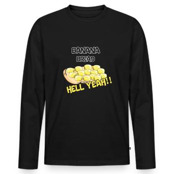 Amateur de fruits de banane Bananes drôles de bananes - T-shirt manches longues Premium bio Homme - noir - Devant - Nico (187cm)