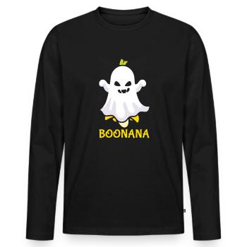 Amateur de fruits de banane Bananes drôles de bananes - T-shirt manches longues Premium bio Homme - noir - Devant - Nico (187cm)