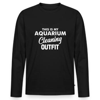Aquascaping Aquarium Aquariist Fishkeeper Fish Tank - T-shirt manches longues Premium bio Homme - noir - Devant - Nico (187cm)