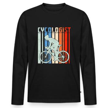 VTT VTT VTT VTT VTT - T-shirt manches longues Premium bio Homme - noir - Devant - Nico (187cm)