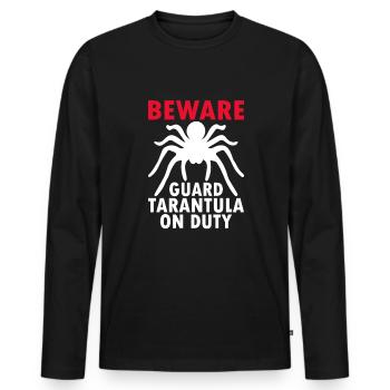 Spinnennetz Vogelspinne Spinnentier Spinnenliebhaber - Männer Premium Bio Langarmshirt - Schwarz - Vorne - Nico (187cm)