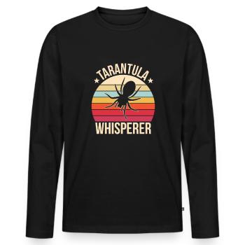 Spinnennetz Vogelspinne Spinnentier Spinnenliebhaber - Männer Premium Bio Langarmshirt - Schwarz - Vorne - Nico (187cm)