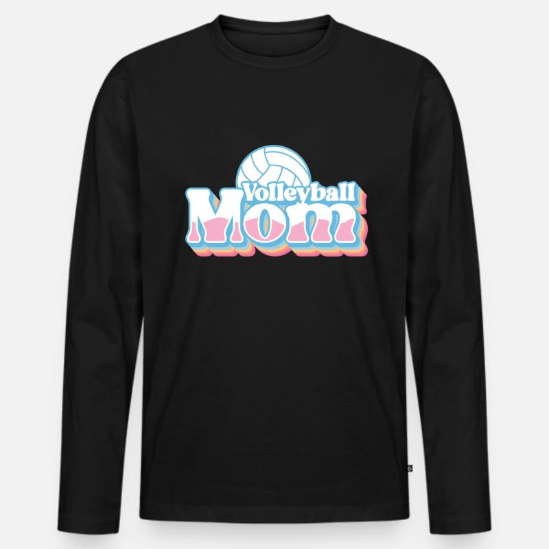 Volleyball Mutter Volleyball Mutter - Männer Premium Bio Langarmshirt - Schwarz