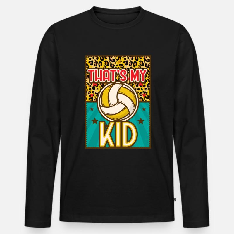 Volleyball Mutter Volleyball Mutter - Männer Premium Bio Langarmshirt - Schwarz