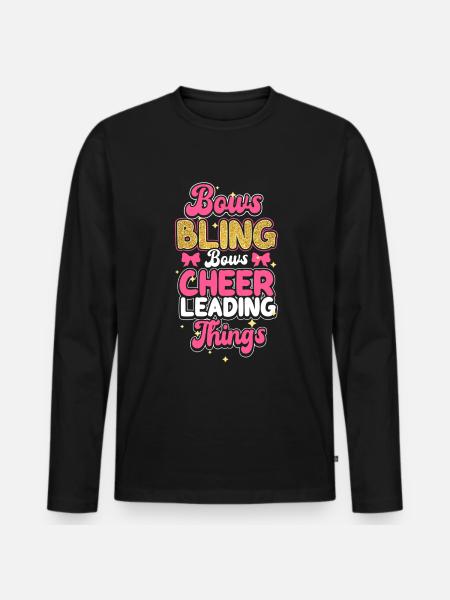 Cheerleadermädchen Cheerleading Jugend - Männer Premium Bio Langarmshirt - Schwarz