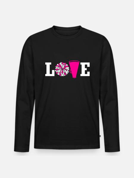 Cheerleadermädchen Cheerleading Jugend - Männer Premium Bio Langarmshirt - Schwarz