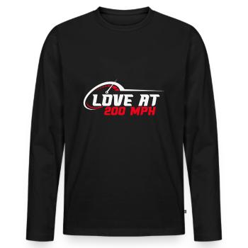 Race Woman Racing Quotes Car Racer Driver - Men's Premium Organic Long Sleeve Shirt - black - Front - Nico (187cm)