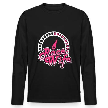 Race Woman Racing Quotes Car Racer Driver - Men's Premium Organic Long Sleeve Shirt - black - Front - Nico (187cm)