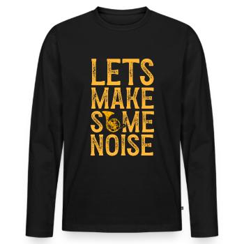 Französischer Horn -Spieler Hornist Messing Musik - Männer Premium Bio Langarmshirt - Schwarz - Vorne - Nico (187cm)