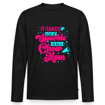 Cheer Mom Cheerleadering Cheerleader Mutter - Männer Premium Bio Langarmshirt - Schwarz - Vorne - Nico (187cm)
