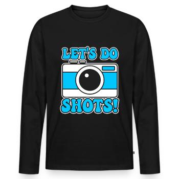 Photography - Photo shoot for photo camera. - Men's Premium Organic Long Sleeve Shirt - black - Front - Nico (187cm)