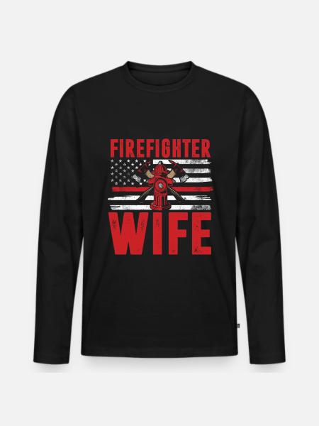 Firefighter Fire Crews ́ - Men's Premium Organic Long Sleeve Shirt - black