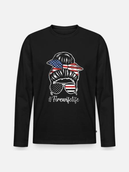 Firefighter Fire Crews ́ - Men's Premium Organic Long Sleeve Shirt - black