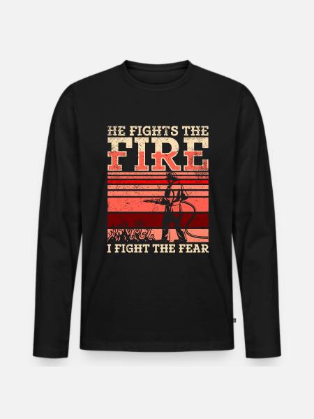 Firefighter Fire Crews ́ - Men's Premium Organic Long Sleeve Shirt - black