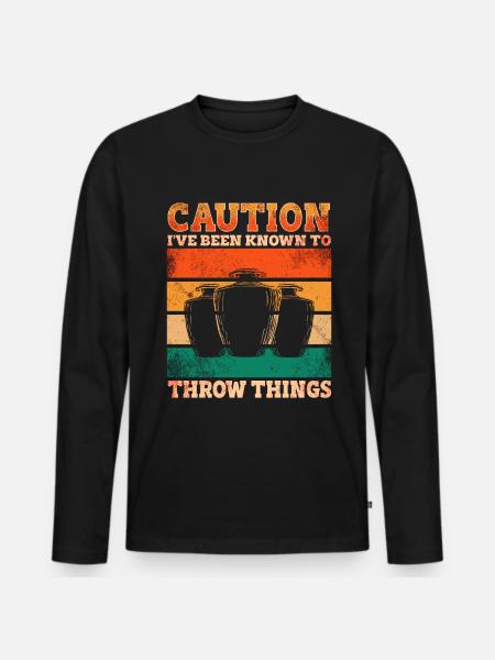Ceramic Pottery Sculpture - Men's Premium Organic Long Sleeve Shirt - black
