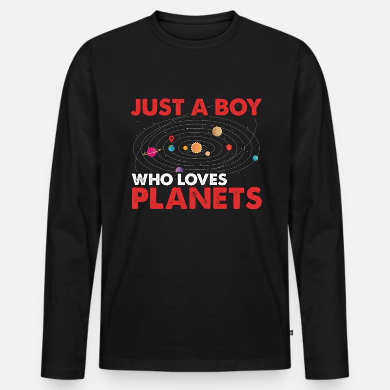 Sonnensystem Planeten Wissenschaftsraum Astrologie - Männer Premium Bio Langarmshirt - Schwarz