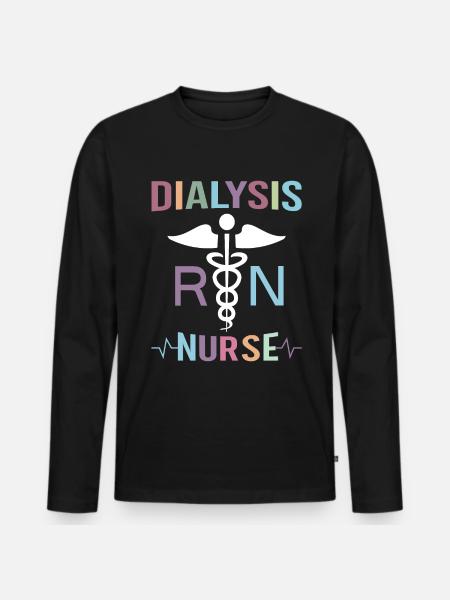 Dialysis Technician Nurse - Men's Premium Organic Long Sleeve Shirt - black