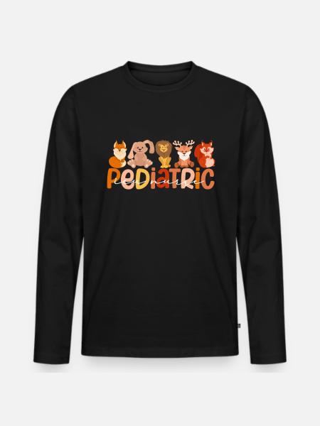 Pediatric Nurse Picu Peds - Men's Premium Organic Long Sleeve Shirt - black