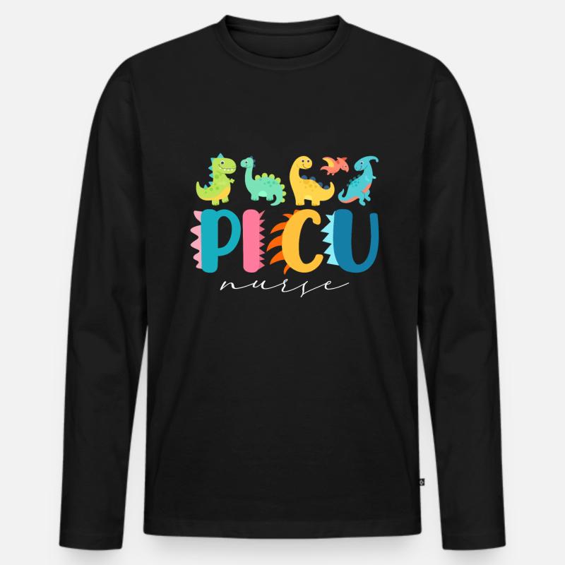 Kinderkrankenschwester Picu Peds - Männer Premium Bio Langarmshirt - Schwarz