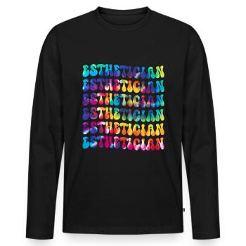 Beautician, Skin Care, Skin Therapist - Men's Premium Organic Long Sleeve Shirt - black - Front - Nico (187cm)