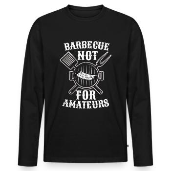 BBQ -Raucher Fleisch Grillen Lustiger - Männer Premium Bio Langarmshirt - Schwarz - Vorne - Nico (187cm)