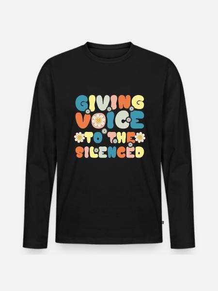 Groovy Speech Language Pathologist SLP - Men's Premium Organic Long Sleeve Shirt - black