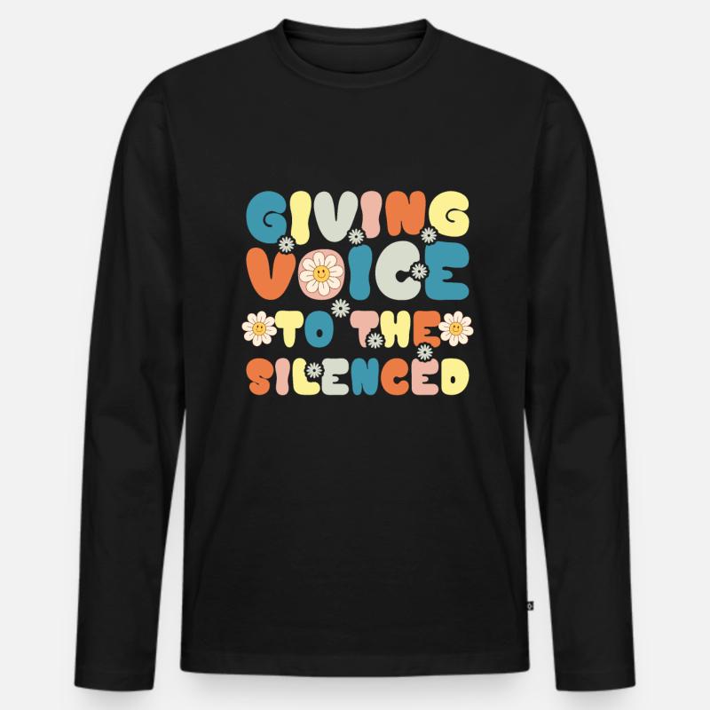 Groovy Speech Language Pathologist SLP - Männer Premium Bio Langarmshirt - Schwarz