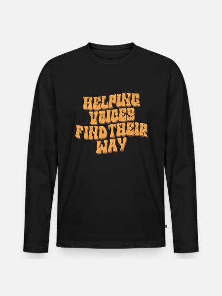 Groovy Speech Language Pathologist SLP - Men's Premium Organic Long Sleeve Shirt - black