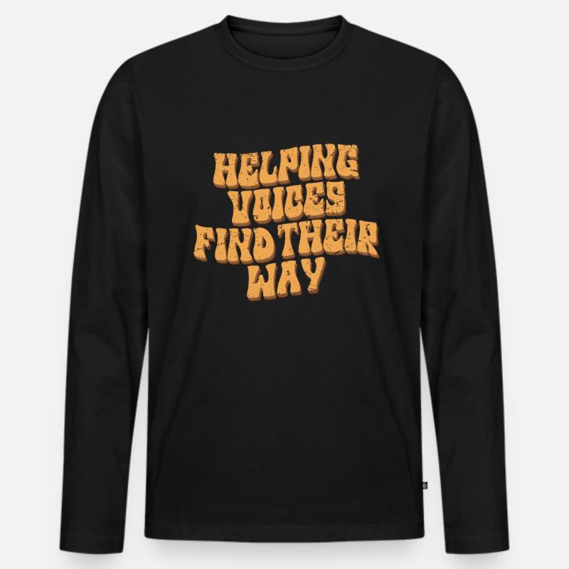 Groovy Speech Language Pathologist SLP - Männer Premium Bio Langarmshirt - Schwarz