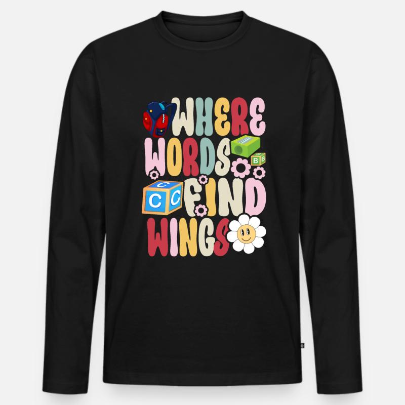 Groovy Speech Language Pathologist SLP - Männer Premium Bio Langarmshirt - Schwarz