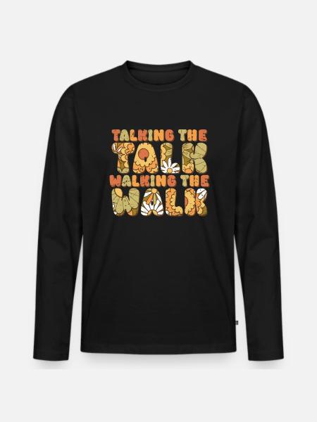 Groovy Speech Language Pathologist SLP - Men's Premium Organic Long Sleeve Shirt - black