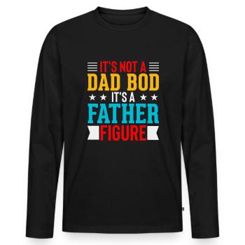 Dad Fathers Day Daddy Papa Funny Father´s Day - Men's Premium Organic Long Sleeve Shirt - black - Front - Nico (187cm)