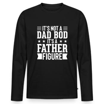 Dad Fathers Day Daddy Papa Funny Father´s Day - Men's Premium Organic Long Sleeve Shirt - black - Front - Nico (187cm)