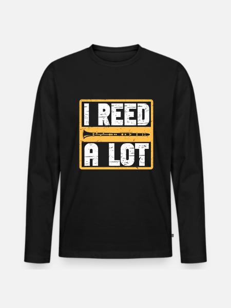 Clarinetist Clarinet Playing Bass Musician - Men's Premium Organic Long Sleeve Shirt - black