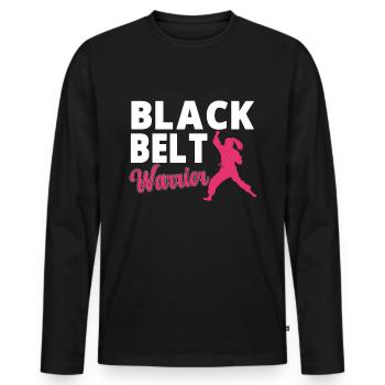Karate Girl Martial Arts Women Karate Kick - Männer Premium Bio Langarmshirt - Schwarz - Vorne - Nico (187cm)