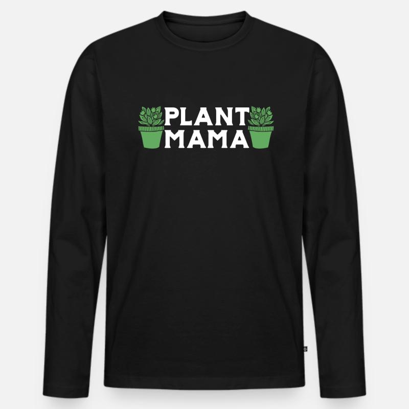 Pflanzenmutter Mutter Gartenpflanzen Blume - Männer Premium Bio Langarmshirt - Schwarz