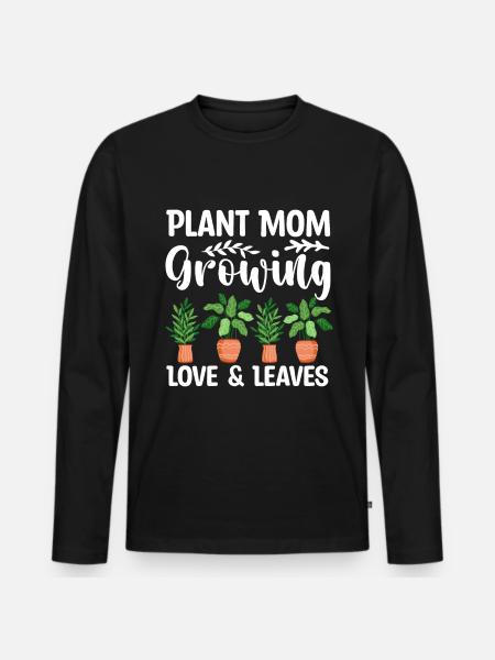 Pflanzenmutter Mutter Gartenpflanzen Blume - Männer Premium Bio Langarmshirt - Schwarz