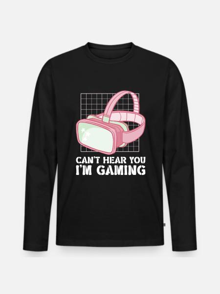 Virtual Reality VR Gamer Funnz - Men's Premium Organic Long Sleeve Shirt - black
