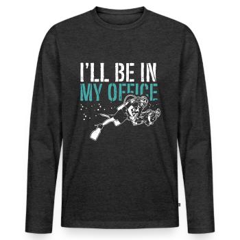 Diving Diver Ocean Lovers - Men's Premium Organic Long Sleeve Shirt - heather anthracite - Front - Nico (187cm)