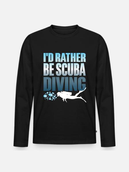 Diving Diver Ocean Lovers - Men's Premium Organic Long Sleeve Shirt - black