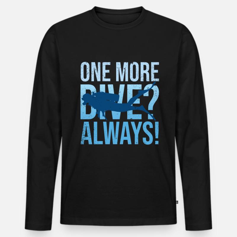 Diving Diver Ocean Lovers - Men's Premium Organic Long Sleeve Shirt - black